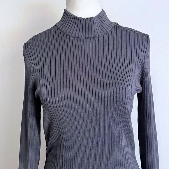 NWOT MARCIANO MUTED BLUE BODYCON KNIT MIDI DRESS - L - Picture 4 of 13